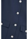 Σακάκι Custommade Fideli χρώμα: ναυτικό μπλε