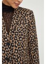 Παλτό από μείγμα μαλλιού MICHAEL Michael Kors χρώμα: καφέ