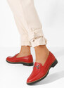 Zapatos Μοκασίνια γυναικεια δερματινα Evadne κοκκινο