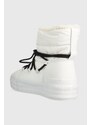 Μπότες χιονιού Calvin Klein Jeans BOLD VULC FLATF SNOW BOOT WN χρώμα: άσπρο, YW0YW01181 F3YW0YW01181