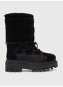 Μπότες χιονιού Calvin Klein Jeans FLATFORM SNOW BOOT SHERPA WN χρώμα: μαύρο, YW0YW01195