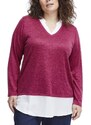 FRANSA Γυναικεία κόκκινη πλεκτή μπλούζα V 20611407-1823361, Χρώμα Κόκκινο, Μέγεθος 54