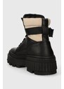 Παπούτσια Tommy Hilfiger TH ELEVATED CHUNKY LTH BKLE BOOT χρώμα: μαύρο, FM0FM04909