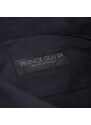 Prince Oliver Superior Πουκάμισο Μαύρο Με Μικροσχέδιο 100% Fine Cotton (Modern Fit)