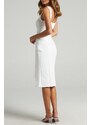 Madmext Mad Girls White Midi Basic Length Dress