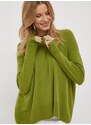 Μάλλινο πουλόβερ Sisley γυναικεία, χρώμα: πράσινο