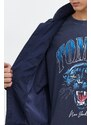 Μπουφάν Tommy Jeans χρώμα: ναυτικό μπλε