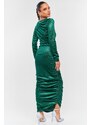 DeCoro Φόρεμα Maxi Velvet με Glitter - ΚΥΠΑΡΙΣΣΙ