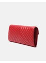ARI GORGIO Μονόχρωμο πορτοφόλι με διακοσμητικές ραφές Κόκκινο