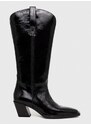 Δερμάτινες μπότες Vagabond Shoemakers ALINA γυναικείες, χρώμα: μαύρο, 5321.060.20