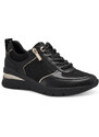 Tamaris Vegan Black/Gold Ανατομικά Sneakers Μαύρα (1-23721-42 048)