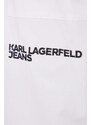 Βαμβακερό πουκάμισο Karl Lagerfeld Jeans χρώμα: άσπρο