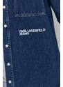 Τζιν πουκάμισο Karl Lagerfeld Jeans ανδρικό, χρώμα: ναυτικό μπλε