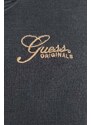 Μπλούζα Guess Originals χρώμα: γκρι, με κουκούλα