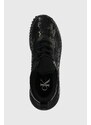 Αθλητικά Calvin Klein Jeans EVA RUN SLIPON LACE LUM AOP WN χρώμα: μαύρο, YW0YW01441
