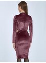 Celestino Βελούδινο φόρεμα με ανοίγματα μπορντο για Γυναίκα