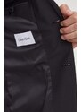 Μάλλινο σακάκι Calvin Klein χρώμα: μαύρο