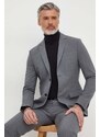 Μάλλινο σακάκι Calvin Klein χρώμα: γκρι