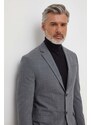 Μάλλινο σακάκι Calvin Klein χρώμα: γκρι