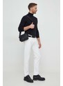 Μάλλινο πουλόβερ Karl Lagerfeld ανδρικά, χρώμα: μαύρο