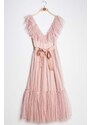 PerfectDress.gr romantic bridal tulle φόρεμα Tamara nude pink