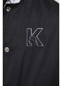 Μπουφάν bomber Karl Lagerfeld ανδρικά, χρώμα: μαύρο