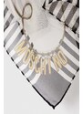 Μεταξωτό μαντήλι τσέπης Moschino χρώμα: άσπρο