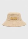 Βαμβακερό καπέλο Moschino χρώμα: μπεζ