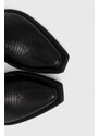 Δερμάτινες καουμπόικες μπότες Steve Madden Wishley γυναικείες, χρώμα: μαύρο, SM11003071