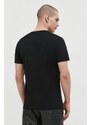 Βαμβακερό μπλουζάκι Diesel ανδρικά, χρώμα: μαύρο