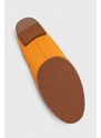 Δερμάτινες μπαλαρίνες Tommy Hilfiger TH ELEVATED ELASTIC BALLERINA χρώμα: πορτοκαλί, FW0FW07882