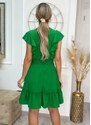 parizianista mini φόρεμα με δαντέλα και βολάν - Πράσινο - 039001