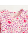 COOL CLUB Μπλούζα μακρυμάνικη ροζ με στάμπα animal print