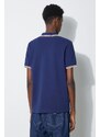 Βαμβακερό μπλουζάκι πόλο Fred Perry Twin Tipped Shirt χρώμα: ναυτικό μπλε, M3600.U95
