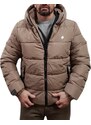 Superdry - M5011827A 8KO - Hooded Sports Puffer Jacket - Fossil Brown - Μπουφάν
