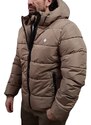 Superdry - M5011827A 8KO - Hooded Sports Puffer Jacket - Fossil Brown - Μπουφάν