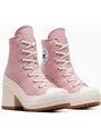 Πάνινα παπούτσια Converse Chuck 70 De Luxe Heel χρώμα: μοβ, A06433C