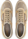 Geox Bulmya Lt Taupe Γυναικεία Ανατομικά Sneakers Μπεζ/Χρυσό (D36NQB 01122 C6738)