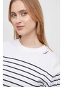 Βαμβακερή μπλούζα Pepe Jeans γυναικεία, χρώμα: άσπρο
