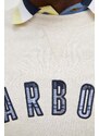Βαμβακερή μπλούζα Barbour χρώμα: μπεζ