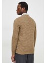Βαμβακερό πουλόβερ Barbour χρώμα: μπεζ