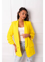 Joy Fashion House Safari σακάκι με σούρες κίτρινο