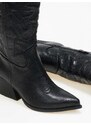 issue Cowboy μπότες με χοντρό τακούνι - Μαύρο - 032011