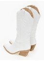 issue Cowboy μπότες με χοντρό τακούνι - Λευκό - 030011