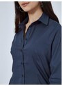 Celestino Ελαστικό πουκάμισο με βαμβάκι σκουρο μπλε για Γυναίκα