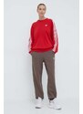 Μπλούζα adidas Originals 3-Stripes Crew OS χρώμα: κόκκινο, IN8487