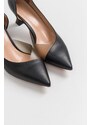 LuviShoes 353 Black Skin Heels Women's Shoes