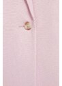Σακάκι Abercrombie & Fitch χρώμα: ροζ