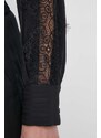 Πουκάμισο Sisley χρώμα: μαύρο