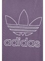 Βαμβακερό μπλουζάκι adidas Originals Trefoil Tee ανδρικό, χρώμα: μοβ, IR7992